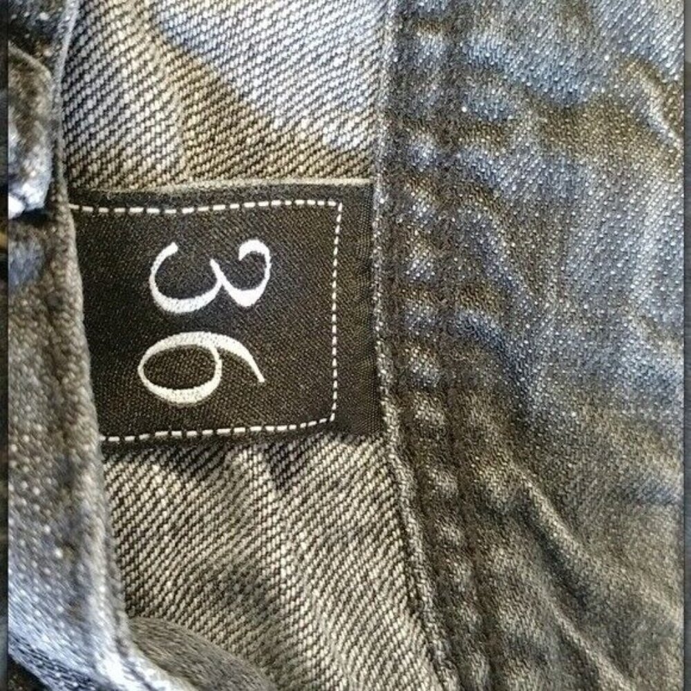 DE Born in LA Women's Black Distressed Straight 100% COTTON Jeans Size 36 - Picture 5 of 11